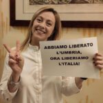 ELEZIONI REGIONALI UMBRIA: Giorgia Meloni con Fratelli d’Italia al 10,4% ed è l’unico partito a CRESCERE
